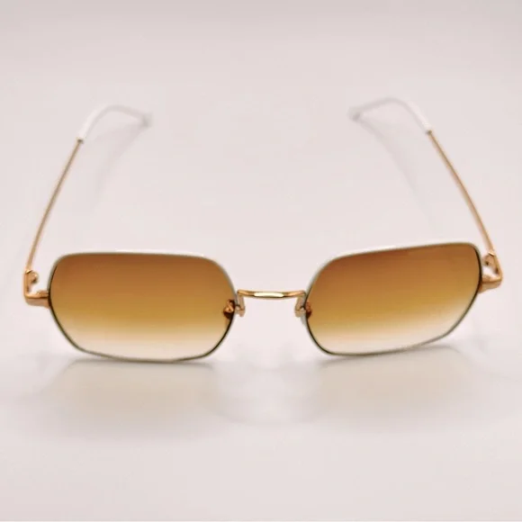 Cutler and Gross sunglasses 56-20-140, gold / white frames  display picture 2